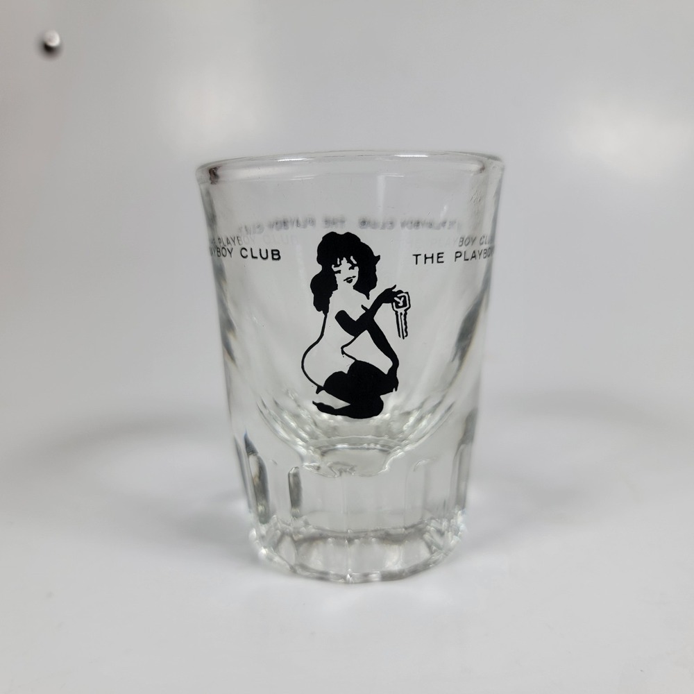 Vintage "PLAYBOY" Shot Glass 1980's Chicago Playboy Club "PERFECT"